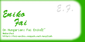 eniko fai business card